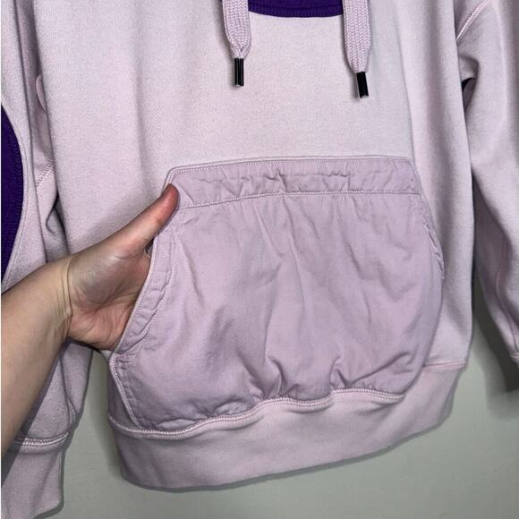 Isabel Marant Etoile Nansel Paneled Jersey/Twill Hoodie Purple/Pink Size Small - Picture 5 of 9